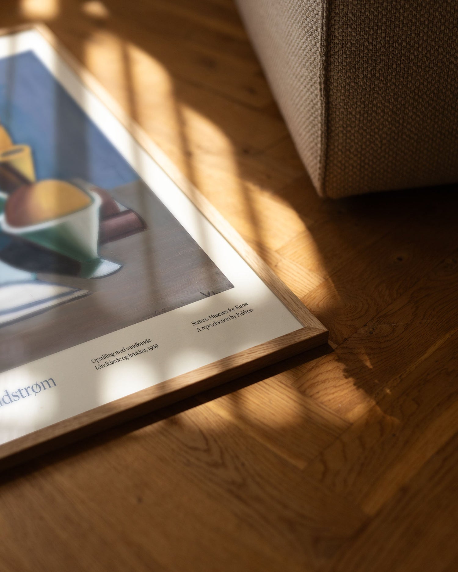 Setup with watering can, towel, and jar