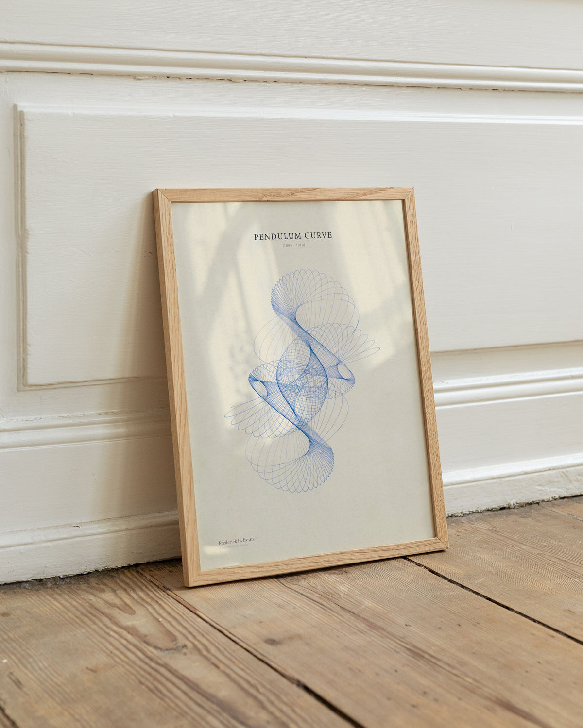 Pendulum Curve – poster by Frederick H. Evans on the wall