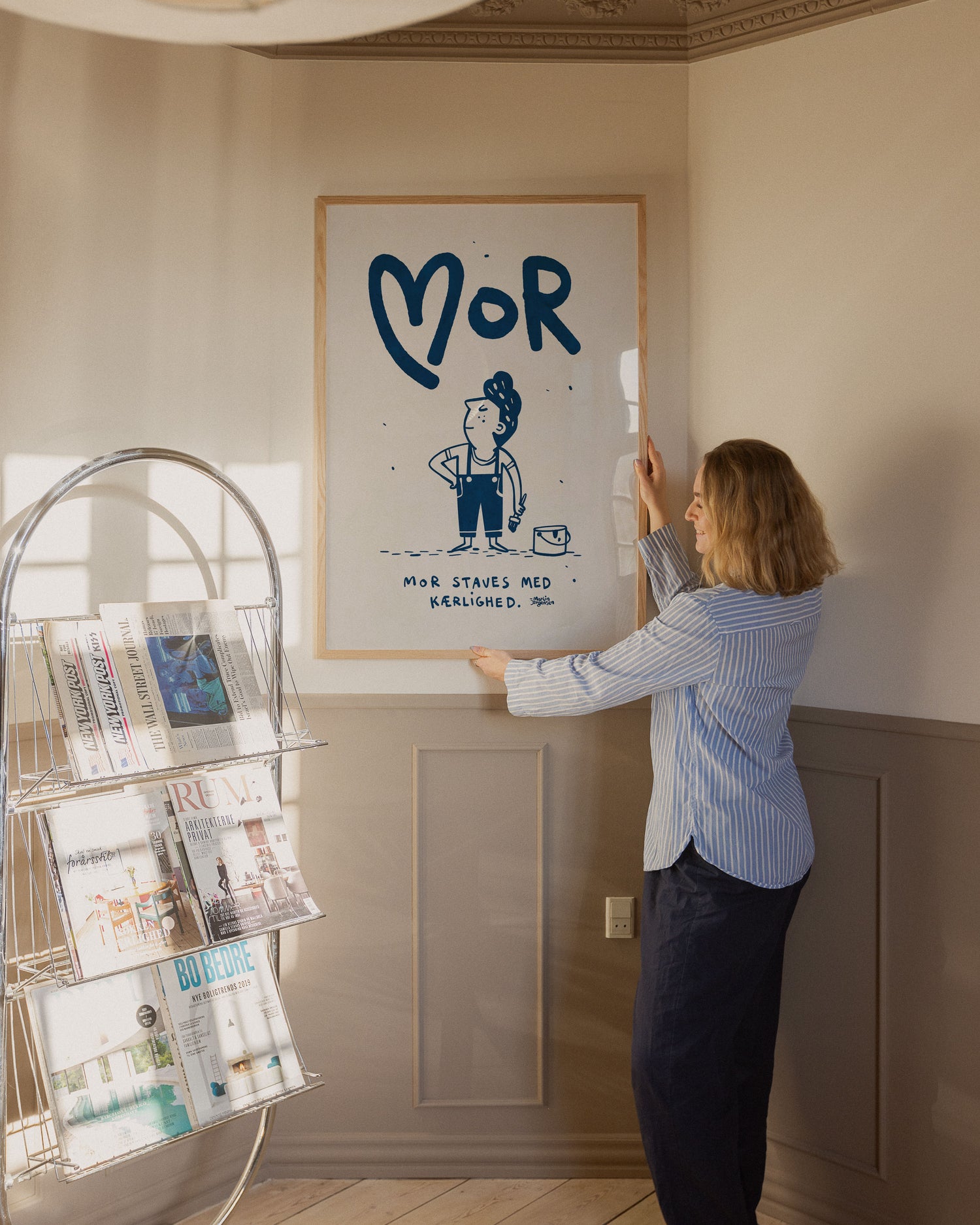Mother is spelled with love - blue