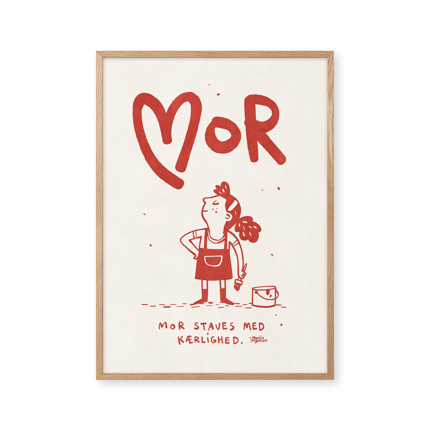 Mother staves with love - red