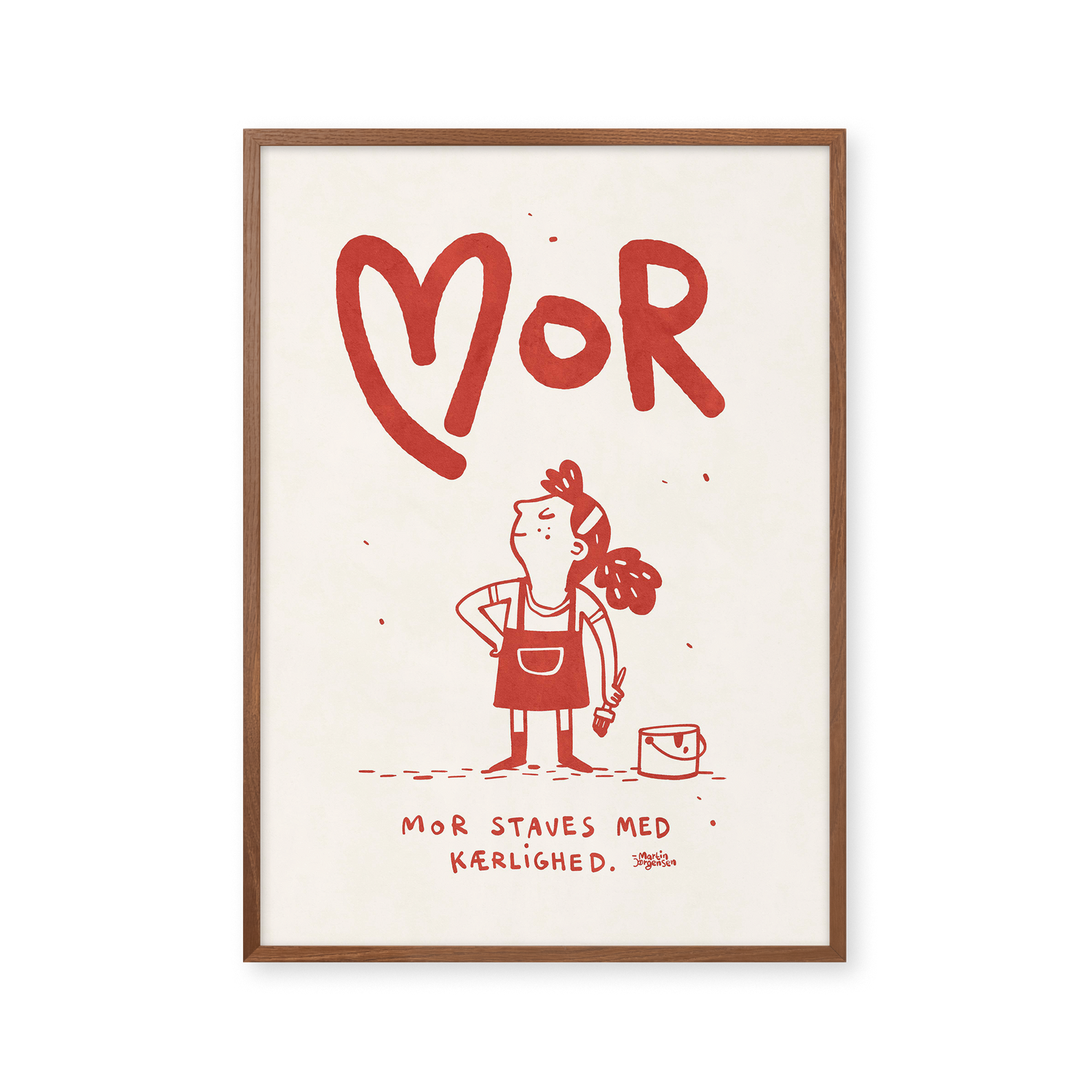 Mother staves with love - red