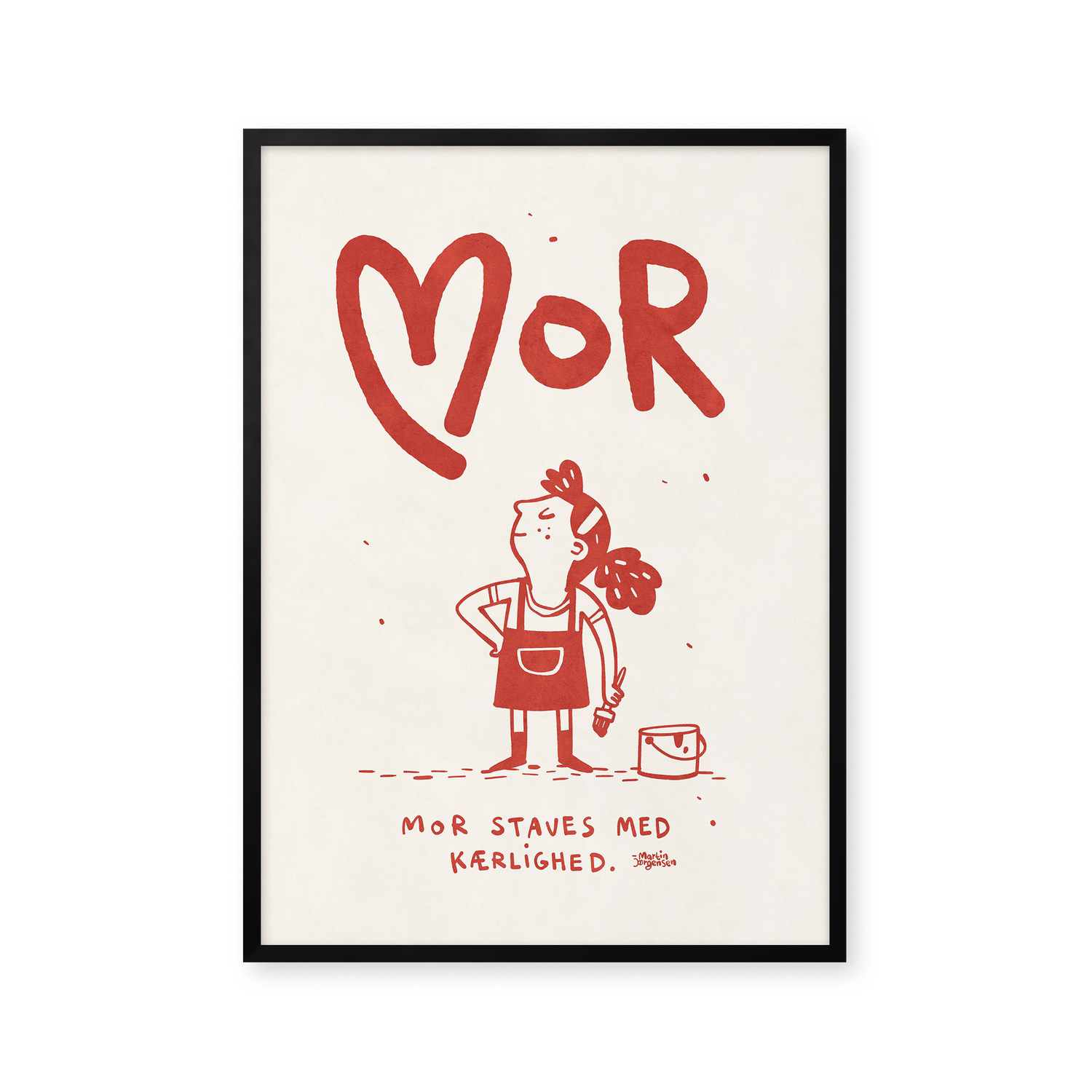 Mother staves with love - red