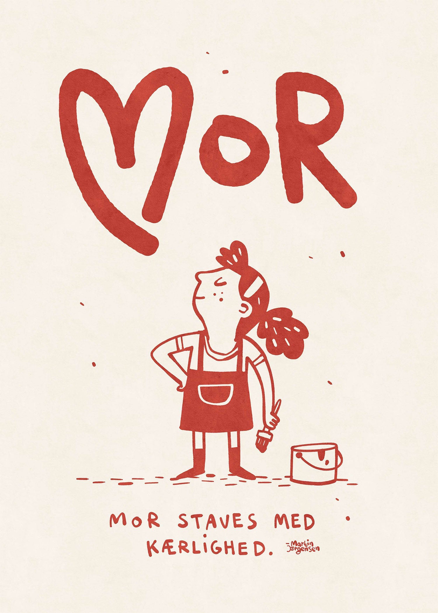 Mother staves with love - red