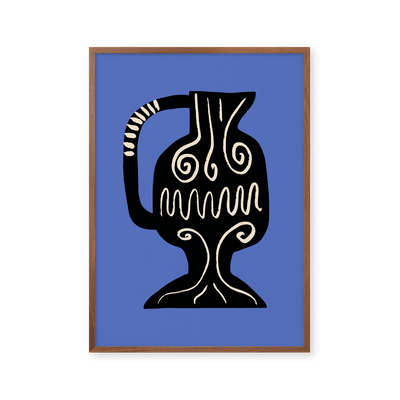 Ceramic pitcher blue