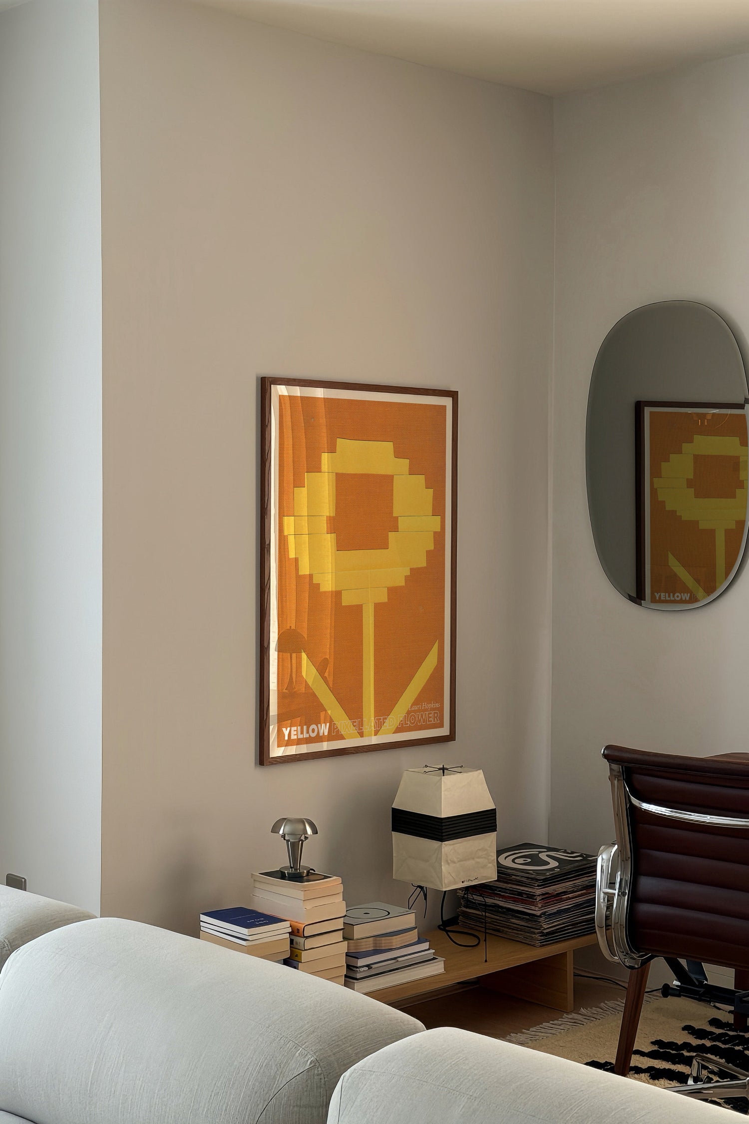 Yellow Pixellated Flower